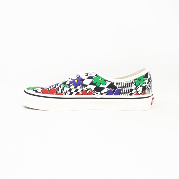 Vans Authentic Printed Floral Flower White Skate Casual Shoe Mens 5.5 / Womens 7 - Picture 2 of 12